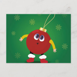 Grappig en Leuk Kerst Ornament met Sneeuwvlokken Briefkaart