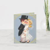 Grappig en lief cartoon bruidspaar (Voorkant)