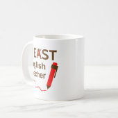 Grappig en maf, Beest of Beste Engelse leraar Koffiemok (Voorkant links)