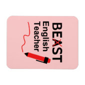Grappig en maf, Beest of Beste Engelse leraar Magneet (Horizontaal)