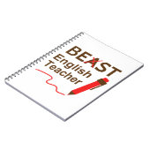 Grappig en maf, Beest of Beste Engelse leraar Notitieboek (Linkerzijde)