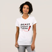 Grappig en maf, Beest of Beste Engelse leraar T-shirt (Voorkant volledig)