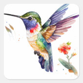 Grappig en mooi, vogelverschrikkerige vogels vierkante sticker (Voorkant)
