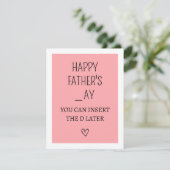 Grappig en ondeugend Vaderdag Feestdagenkaart (Staand voorkant)