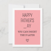 Grappig en ondeugend Vaderdag Feestdagenkaart (Voorkant)