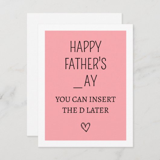 Grappig en ondeugend Vaderdag Feestdagenkaart (Voorkant / Achterkant)