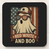 Grappig en patriottisch Rood wit en boe Bier Onderzetter (Voorkant)
