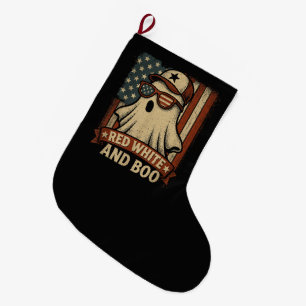 Grappig en patriottisch Rood wit en boe Grote Kerstsok
