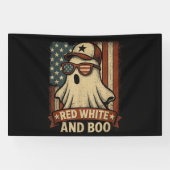 Grappig en patriottisch Rood wit en boe Spandoek (Horizontaal)
