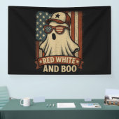 Grappig en patriottisch Rood wit en boe Spandoek (Beurs)
