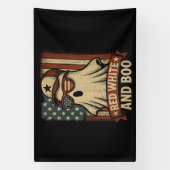 Grappig en patriottisch Rood wit en boe Spandoek (Verticaal)