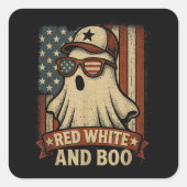 Grappig en patriottisch Rood wit en boe Vierkante Sticker (Voorkant)
