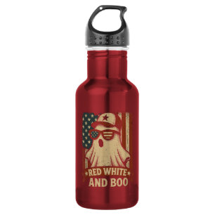 Grappig en patriottisch Rood wit en boe Waterfles