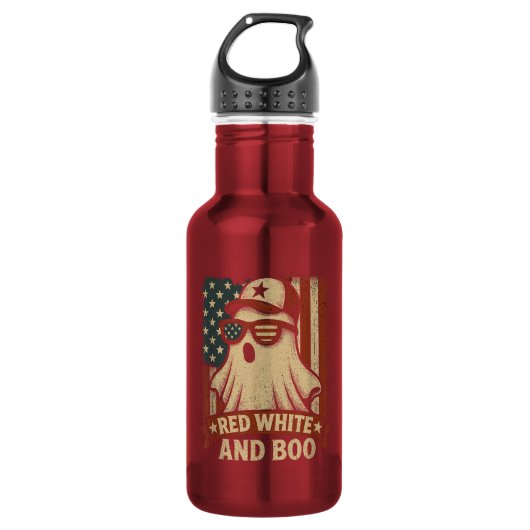 Grappig en patriottisch Rood wit en boe Waterfles (Voorkant)