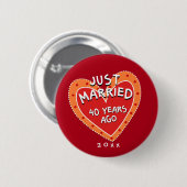 Grappig en romantisch 40e Jubileum Ronde Button 5,7 Cm (Voorkant /achterkant)