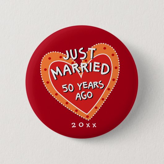 Grappig en romantisch 50ste Jubileum Ronde Button 5,7 Cm (Voorkant)