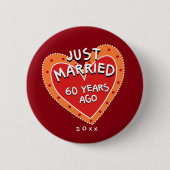 Grappig en romantisch 60e Jubileum Ronde Button 5,7 Cm (Voorkant)