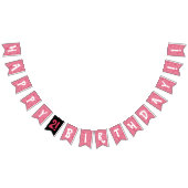 Grappig en roze Halloween thema verjaardagsfeestje Vlaggetjes (Alle)