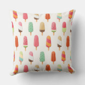 Grappig en schattig gekleurd ijspatroon kussen (Achterkant)