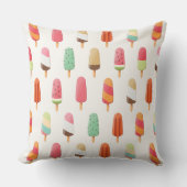 Grappig en schattig gekleurd ijspatroon kussen (Voorkant)