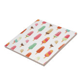 Grappig en schattig gekleurd ijspatroon tegeltje (Zijkant)