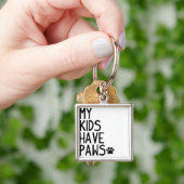 Grappig en schattig Mijn kinderen hebben poten Sleutelhanger (Hand)