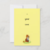 Grappig en schattig paard met baby - kinderverjaar kaart (Achterkant)