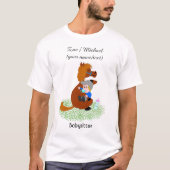 Grappig en schattig pony met baby, Babysitter T-shirt (Voorkant)