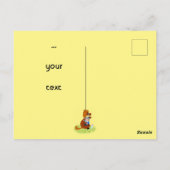 Grappig en schattig pony met baby - kinderverjaard briefkaart (Achterkant)