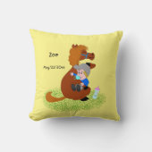 Grappig en schattig pony met baby - schattig kussen (Voorkant)