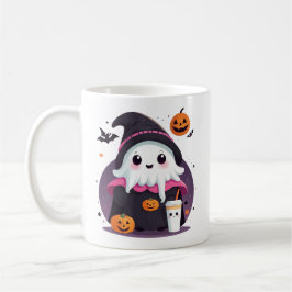 Grappig en schattig spook Halloween chocolade mokk Koffiemok