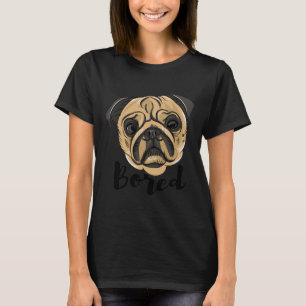 Grappig en schattig verveeld Pug Classic T-Shirt 4