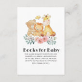 Grappig en schattig Woodland Book Request Informatiekaartje (Voorkant)