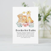 Grappig en schattig Woodland Book Request Informatiekaartje (Staand voorkant)