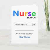 Grappig en Schattige Beste Nurse Search Bedankkaart (Voorkant)