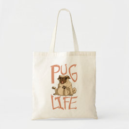 Grappig en Schattige Pug Hondenliefhebber, Pug Lif Tote Bag