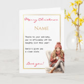 Grappig en Schattige Sobriety Christmas Kaart (Gele Bloem)