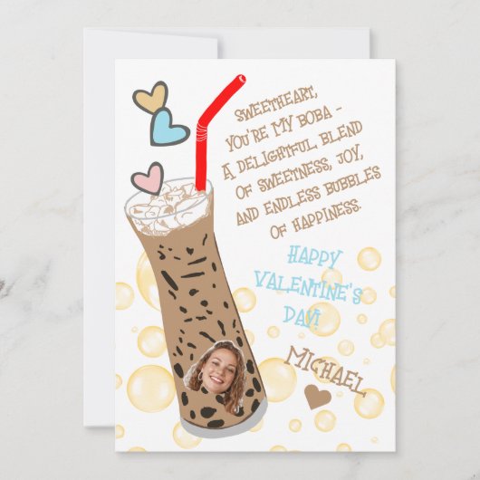 Grappig en Schattige Wenskaart Je bent mijn Boba Feestdagenkaart (Voorkant)