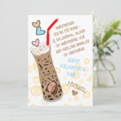 Grappig en Schattige Wenskaart Je bent mijn Boba Feestdagenkaart (Staand voorkant)