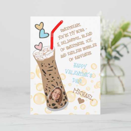 Grappig en Schattige Wenskaart Je bent mijn Boba Feestdagenkaart (Staand voorkant)