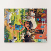Grappig en speels design voor kinderen legpuzzel (Horizontaal)