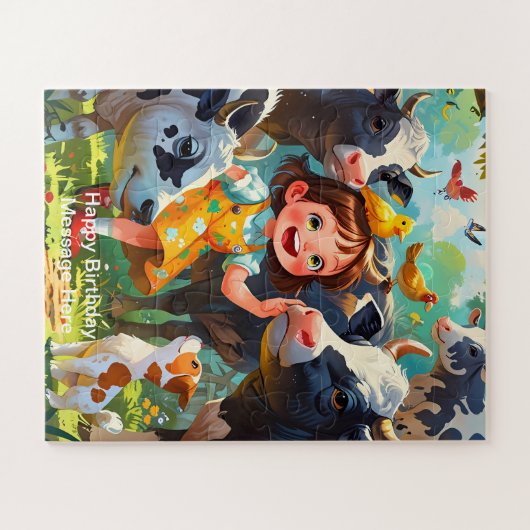 Grappig en speels design voor kinderen legpuzzel (Horizontaal)