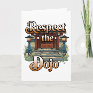 Grappig en stout karate liefhebber graphics T-shir Kaart
