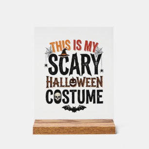 Grappig eng Halloween kostuum vintage shirt ontwer Acryl Bord