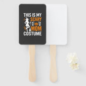 Grappig eng moedercostuum Halloween heks Handwaaier (Voorkant en achterkant)
