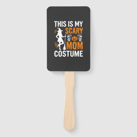 Grappig eng moedercostuum Halloween heks Handwaaier (Voorkant)