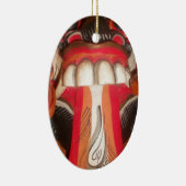 Grappig eng-onzin-tong-Aziatische halloween-verbij Keramisch Ornament (Rechts)