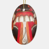 Grappig eng-onzin-tong-Aziatische halloween-verbij Keramisch Ornament (Links)