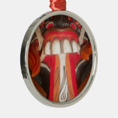 Grappig eng-onzin-tong-Aziatische halloween-verbij Metalen Ornament (Rechts)