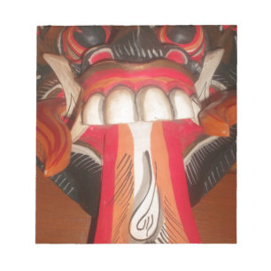 Grappig eng-onzin-tong-Aziatische halloween-verbij Notitieblok